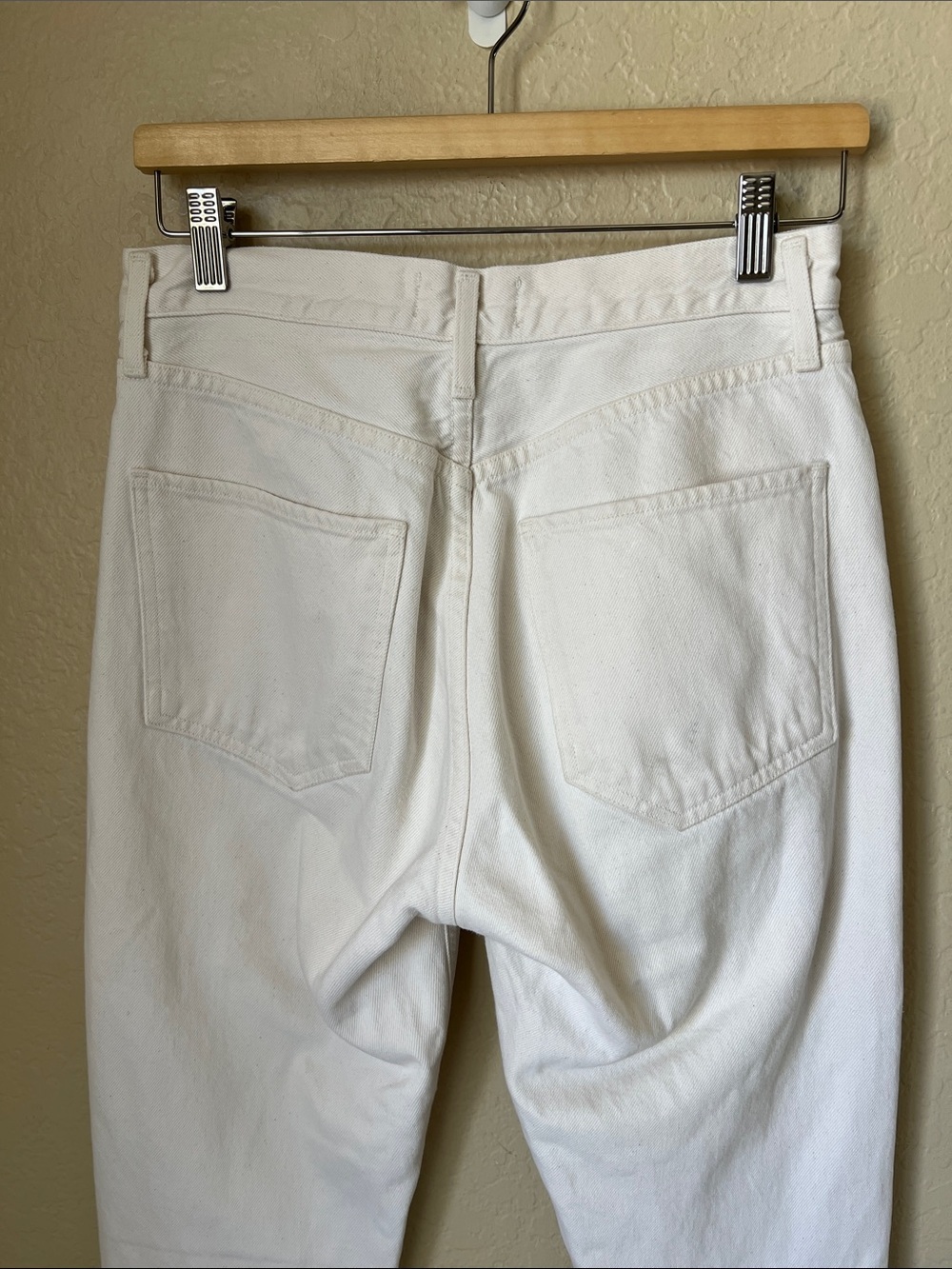 AGOLDE remy off white slim straight high rise jeans 26 - Picture 6 of 8